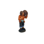 Pastore statuina Uomo con Botte 7cm di terracotta per presepe