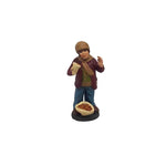 Pastore statuina Uomo con castagne 7cm di terracotta per presepe