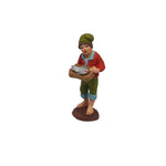 Pastore statuina Pescatore con pescato 7cm di terracotta per presepe