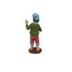 Pastore statuina Pescatore mani aperte 7cm di terracotta per presepe