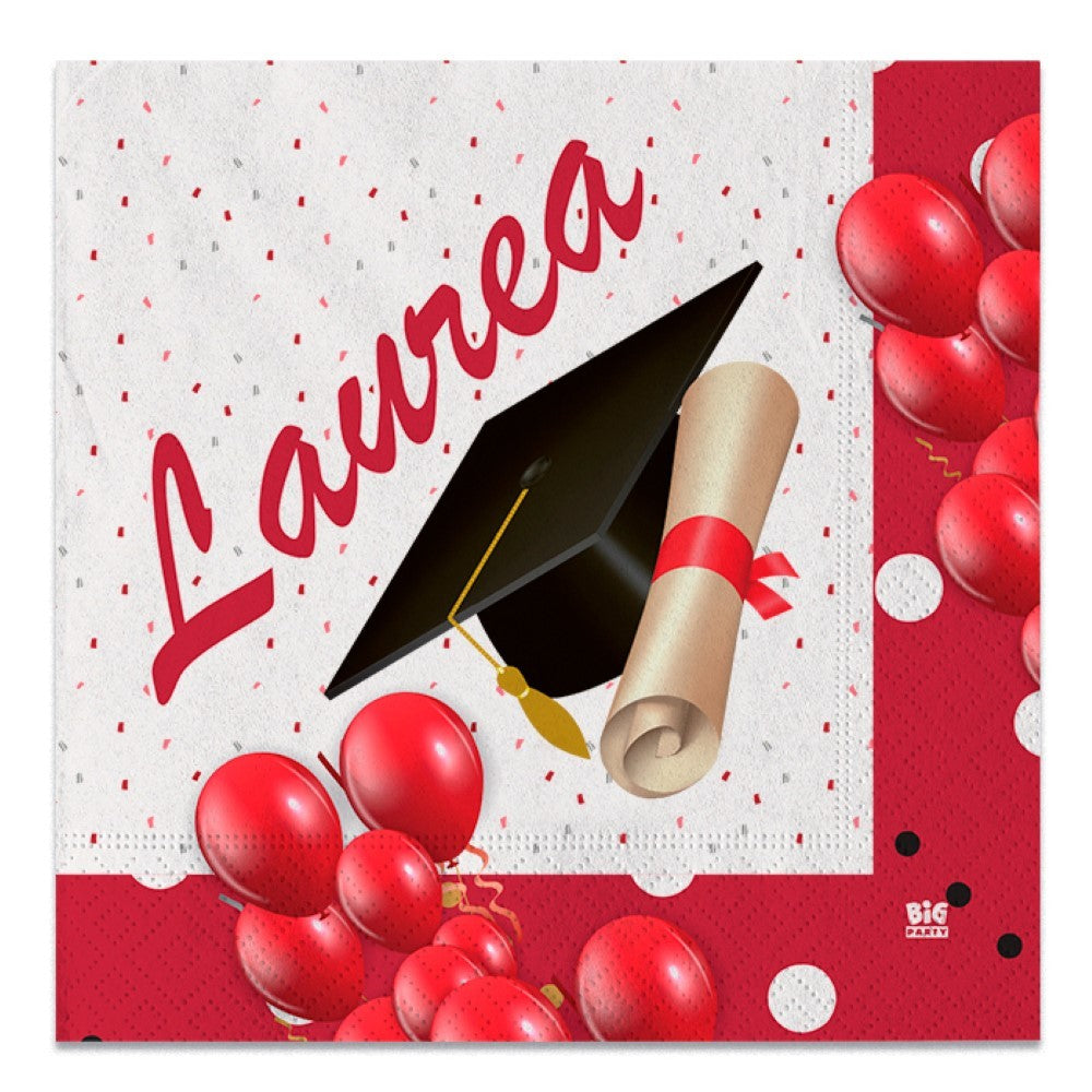 Tovaglioli di carta 33x33cm Laurea Prestige 20pz