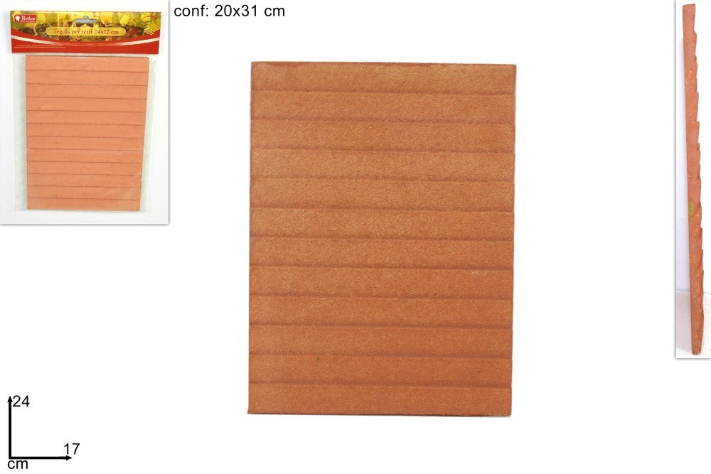 Pannello tegola 24x17 cm per costruzione presepe
