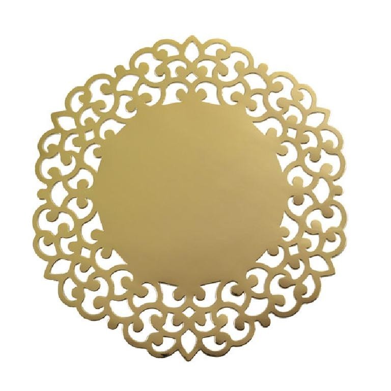 Sottopiatti di carta Oro Laser Cut 33cm 4Pz