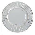 Piatti piani di carta Argento lux maxi round shape 33 cm 6Pz