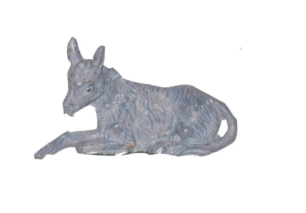 Pastore statuina Asino 6,5 cm in plastica per presepe