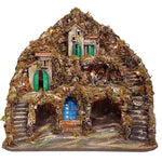 Presepe paesaggistico Napoletano con luci macina e cascata 55x40x52 cm