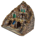 Presepe paesaggistico Napoletano con luci macina e cascata 55x40x52 cm