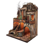 Presepe Borgo napoletano stile 700 con cascata 50x40x70 cm