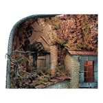 Presepe borgo napoletano stile 700 riprodotto in una TV antica 60x25x50 cm