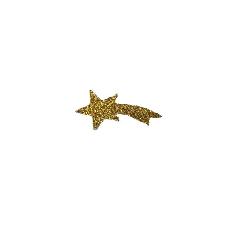 Appendino Stella Cometa Oro Glitter 9 cm per presepe