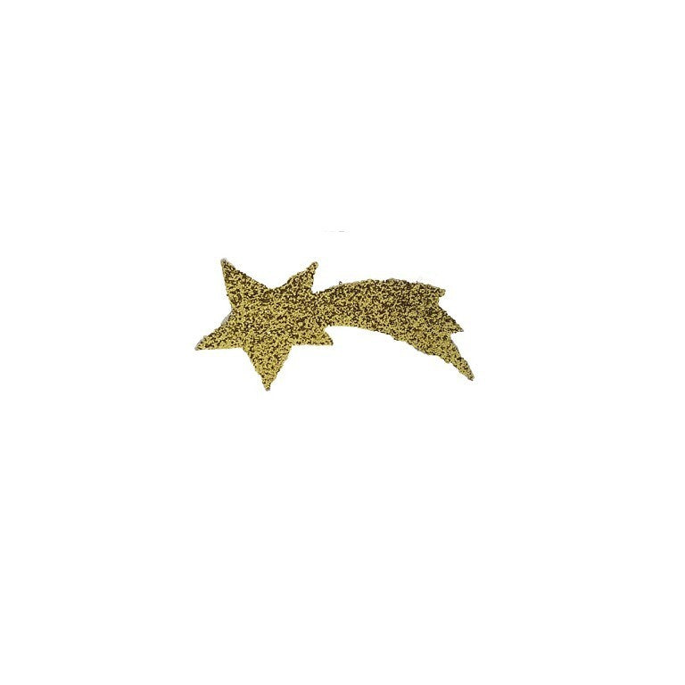Stella cometa Oro Glitter 10 cm per presepe