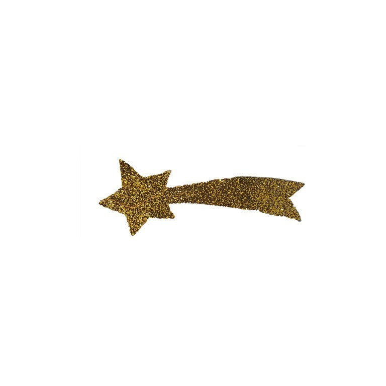 Stella cometa Oro Glitterata in cartoncino 12 cm per presepe