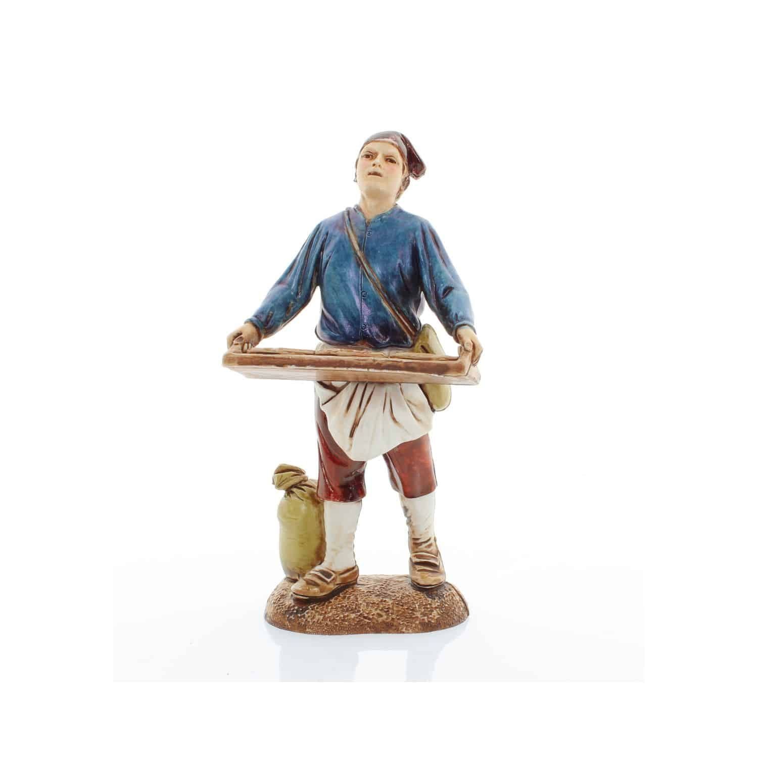 Pastore statuina Pizzaiolo 12 cm di plastica Moranduzzo per presepe