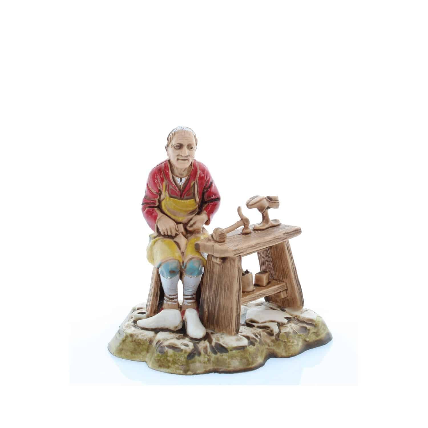 Pastore statuina Ciabattino 10 cm di plastica Moranduzzo per presepe