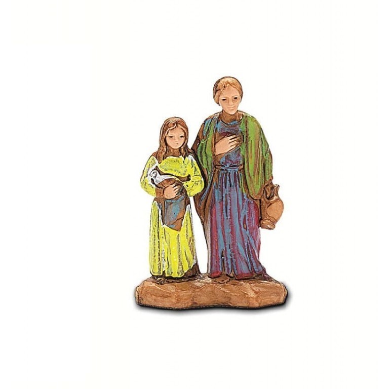 Pastore statuina Donna e bimba 3,5cm di plastica Moranduzzo per prespe