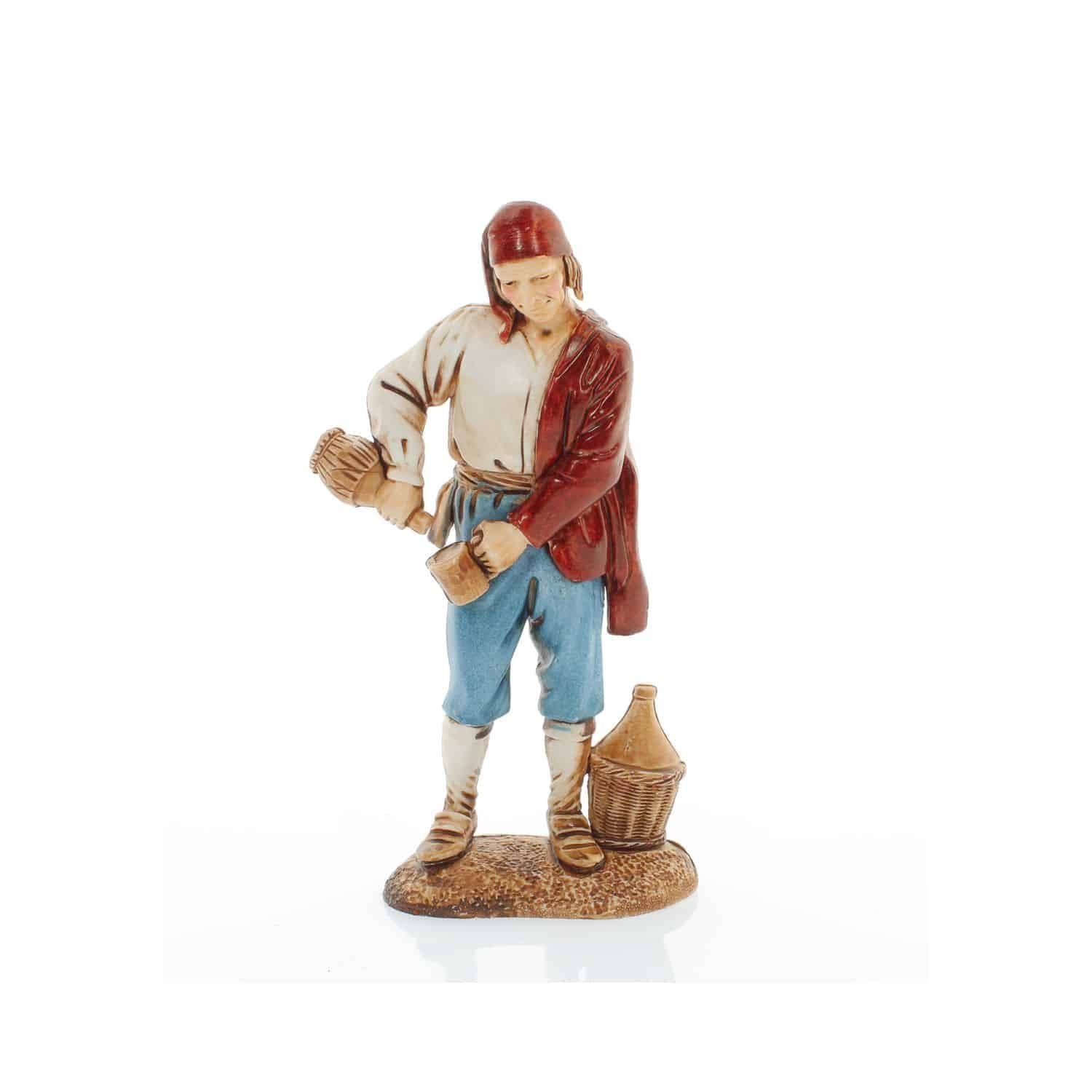 Pastore statuina Oste Napoletano 12 cm stile 700 di plastica Moranduzzo