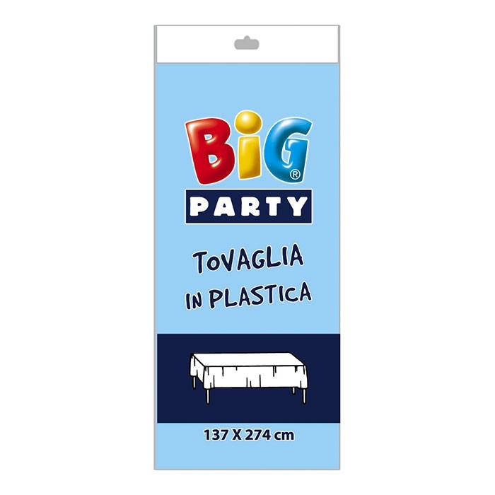 Tovaglia plastificata per festa in plastica 137 x 274 cm Celeste