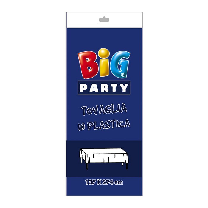 Tovaglia plastificata per festa in plastica 137 x 274 cm Blu
