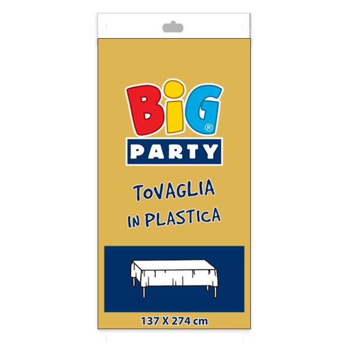 Tovaglia plastificata per festa in plastica 137 x 274 cm Oro
