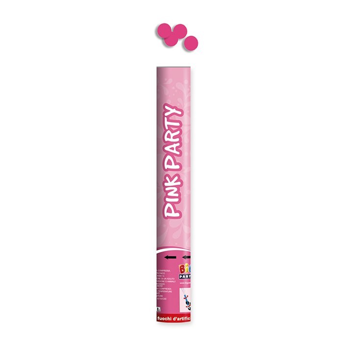 Cannone sparacoriandoli 40 cm foil Rosa