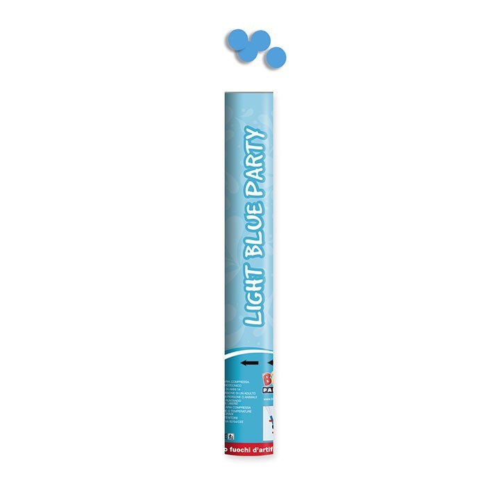 Cannone sparacoriandoli 40 cm foil Celeste