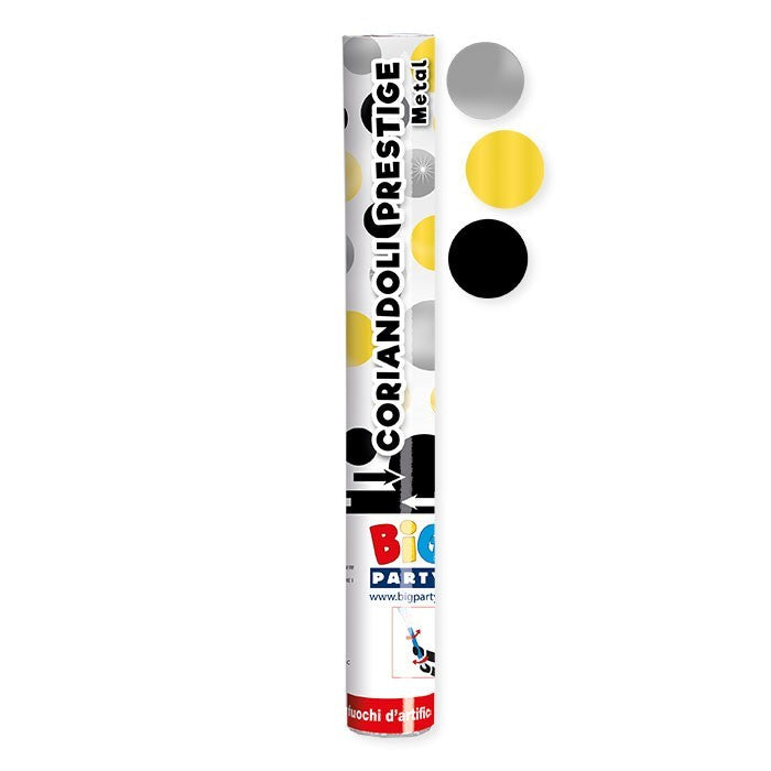 Cannone sparacoriandoli Oro e Nero Tondi Prestige 30cm