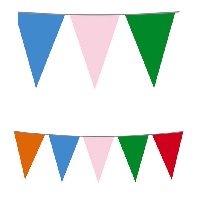 Festone Bandierina in plastica Multicolor 10 Mt