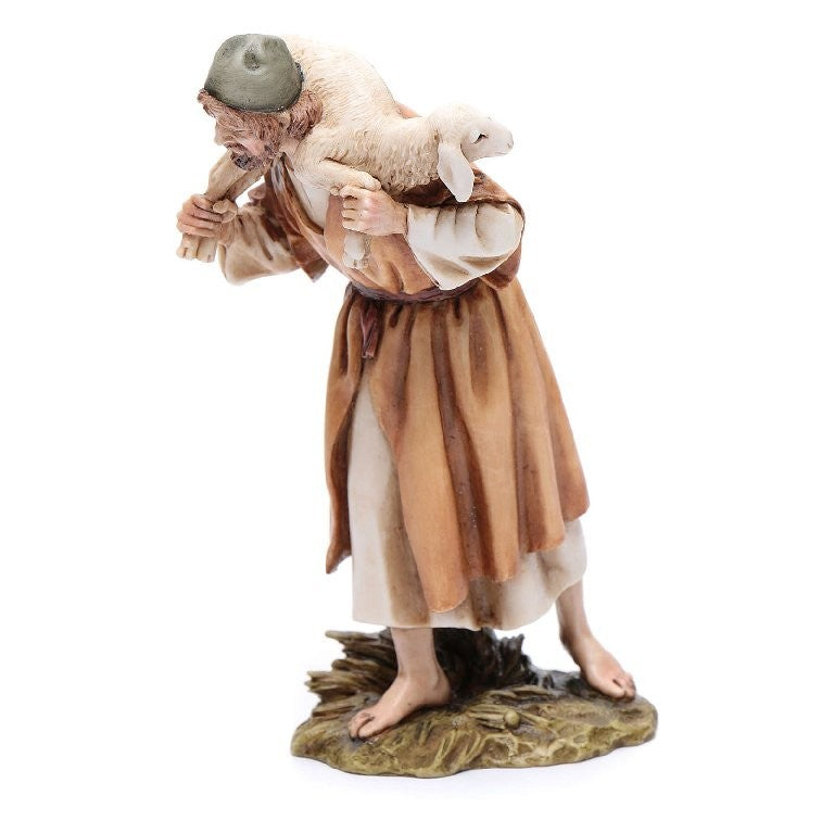 Pastore statuina Buon pastore 15 cm di resina Moranduzzo per presepe