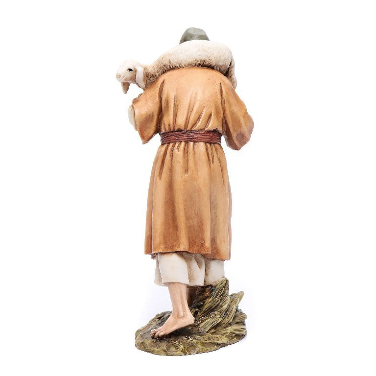 Pastore statuina Buon pastore 15 cm di resina Moranduzzo per presepe