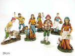 Statuina Pastori di resina 29cm per presepe 1Pz