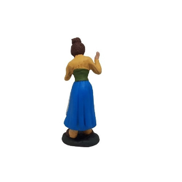 Pastore statuina Donna mani vuote 10 cm di terracotta per presepe