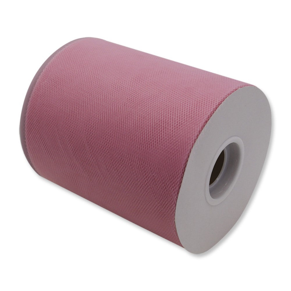 Rotolo 12,5cm Tulle 100mt Rosa Antico