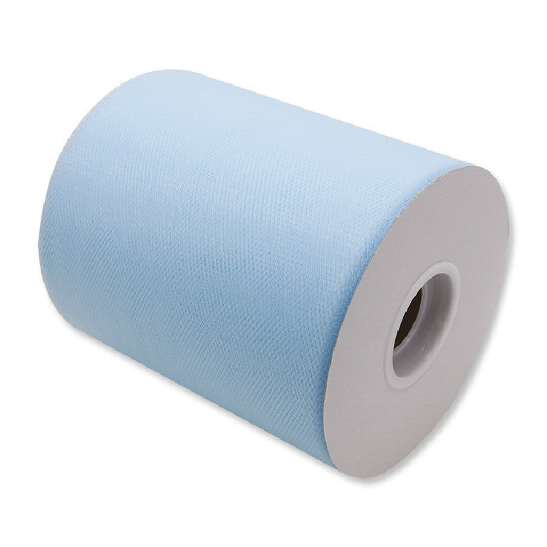 Rotolo tulle Celeste 12,5 cm x 100 mt