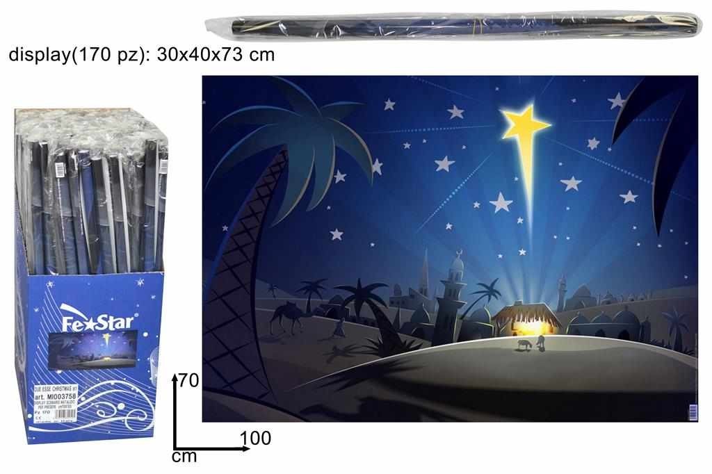 Scenario sfondo cielo stellato per presepe 70x100 cm