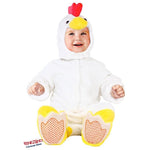 Costume vestito di carnevale Galletto bambino da 3 a 12 mesi