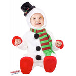 Costume vestito di carnevale Pupazzo di Neve per bambino bambina da 3 a 12 mesi