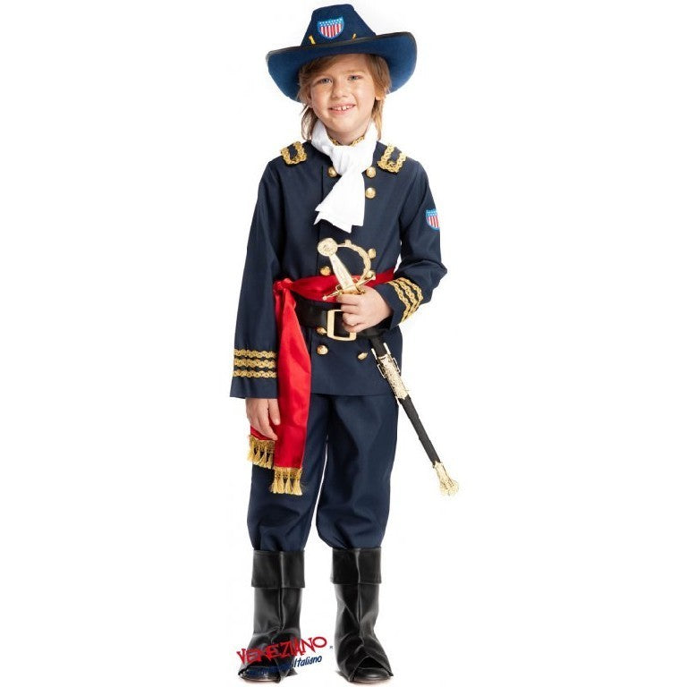 Costume vestito di carnevale Generale Custer bambino da 4 a 6 anni