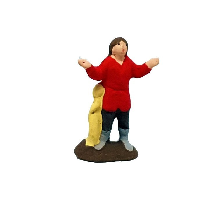 Pastore statuina Meravigliato 3,5cm di terracotta per presepe