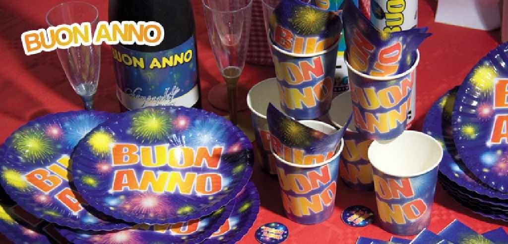 Piatti di carta 18cm fine anno Buon Anno 10Pz