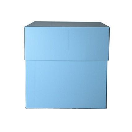 Scatola regalo a sorpresa Box Surprise per palloncini 50x50x50 cm Azzurra