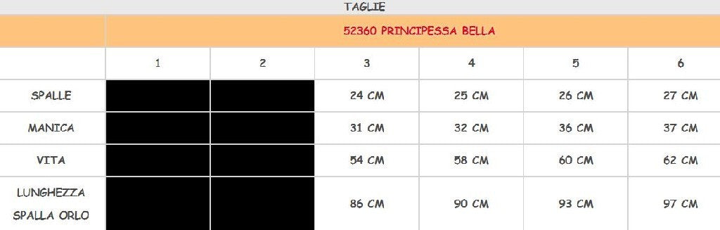 Costume vestito di carnevale Pricipessa Bella bambina da 7 a 10 Anni