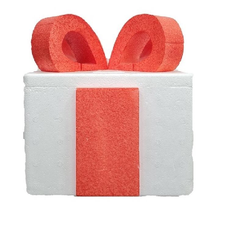 Scatola con fiocco di polistirolo per regalo a sorpresa per San Valentino