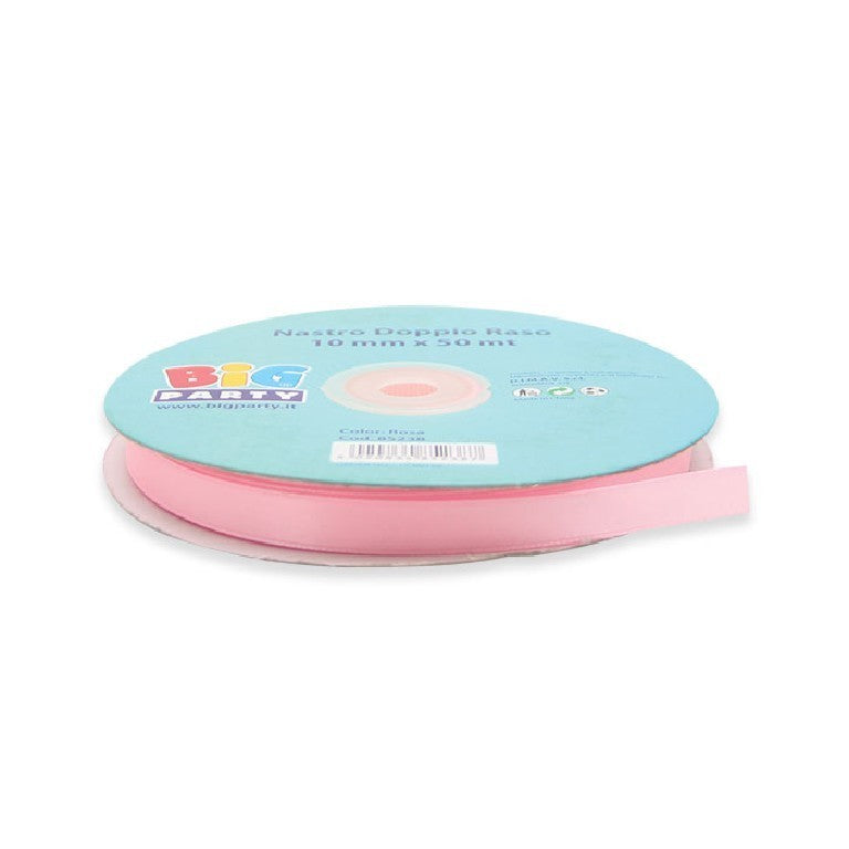Nastro doppio raso Rosa 10 mm 50 mt
