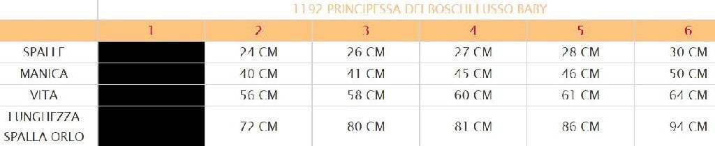 Costume vestito di carnveale Principessa dei boschi bambina Baby 2-6 anni