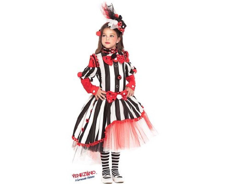 Costume vestito di carnevale Circense bambina 3-6 anni