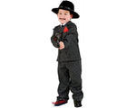 Costume vestito di carnevale Gangster bambino da 4 a 6 anni