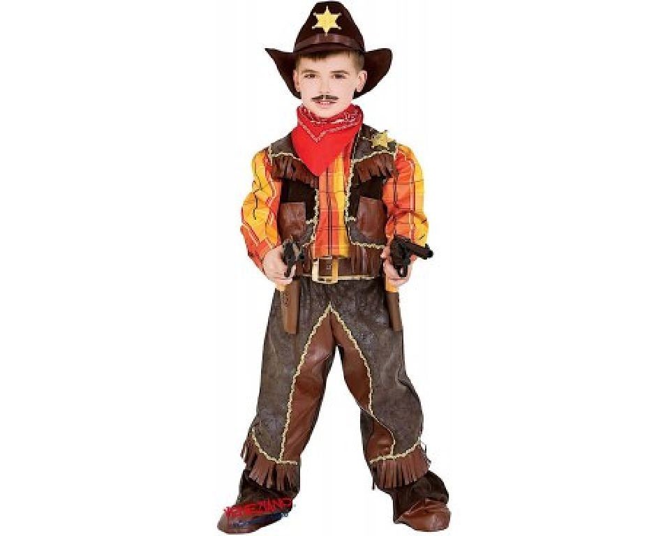 Costume vestito di carnevale Cowboy bambino da 3 a 6 anni