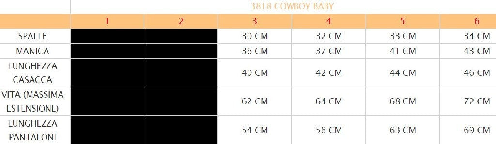 Costume vestito di carnevale Cowboy bambino da 3 a 6 anni