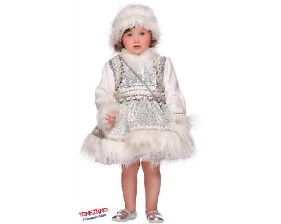 Costume vestito di carnevale Eschimese neonata 1-3 anni