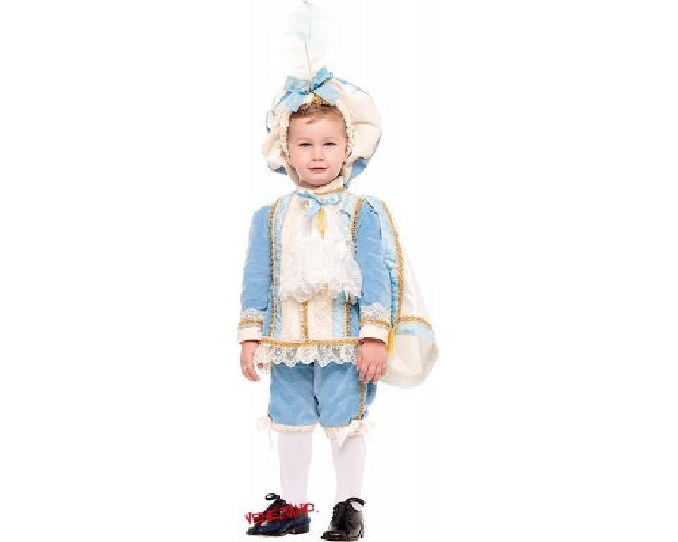 Costume vestito di carnevale Principe azzurro prestige bambino da 1a 3 anni